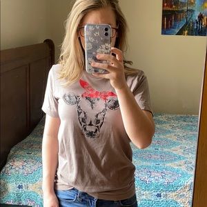 Bandana cow mocha colored shirt